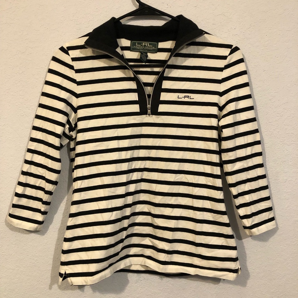 Lauren Ralph Lauren Active Petite Collared Blouse Top